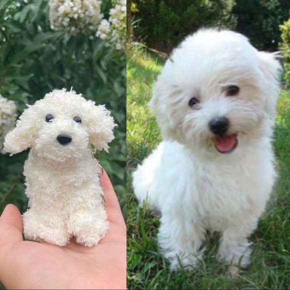 PURCHASE 2 Custom Crochet Dog Keychains for a Discount - Picture 2 of 11